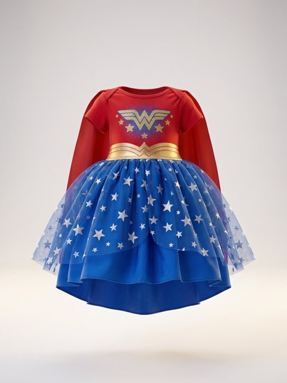 Wonder Woman Toddler Costume Dress with Cape 3T